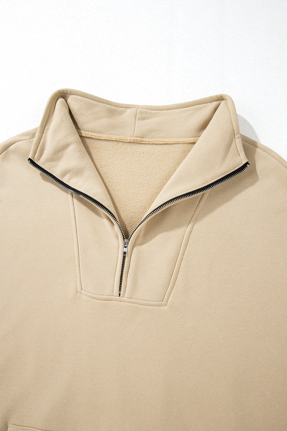 Smoke Gray Zip-up Stand Neck Kangaroo Pocket Sweatshirt Sweatshirts & Hoodies JT's Designer Fashion