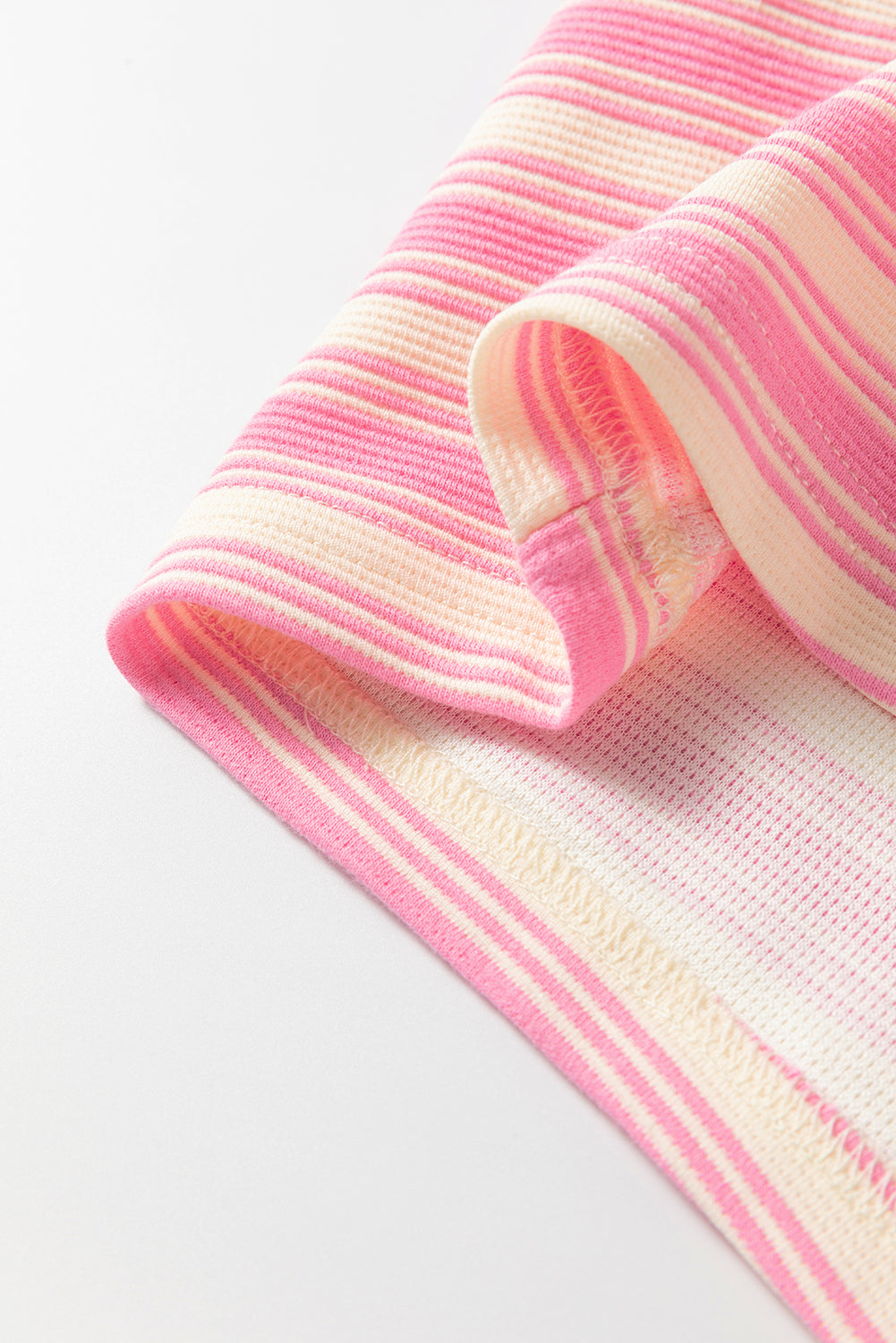 Pink Stripe Knotted Strap Patched Pocket Romper Jumpsuits & Rompers JT's Designer Fashion