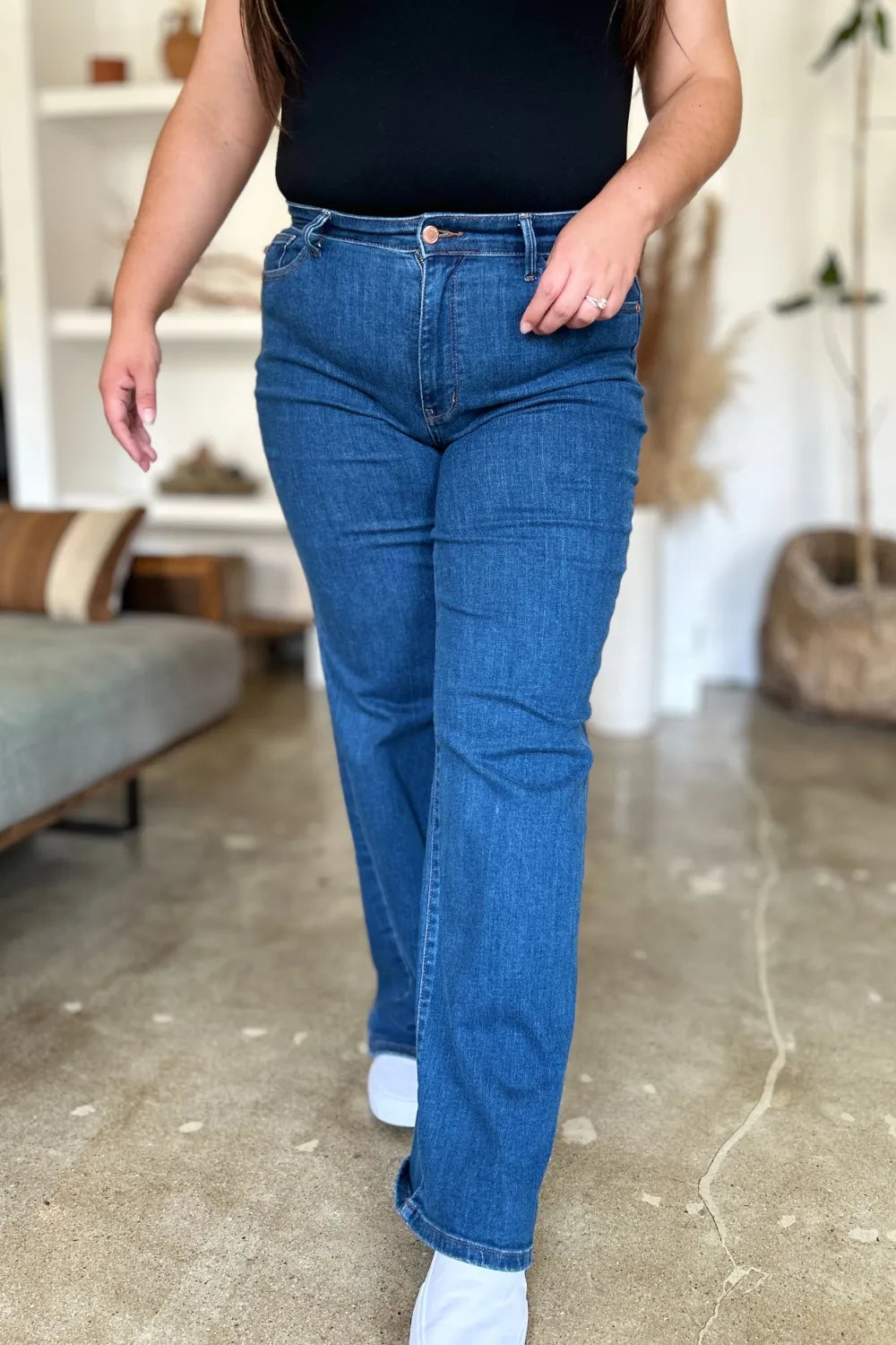Judy Blue Full Size High Rise Straight Jeans Jeans JT's Designer Fashion