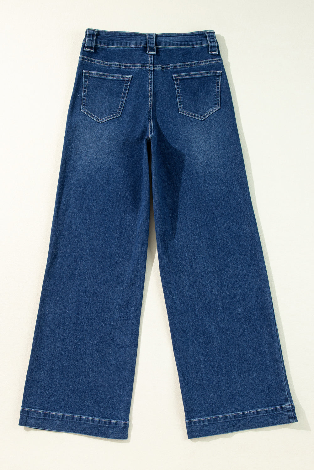Sail Blue Wide Leg Pocketed High Waist Jeans Jeans JT's Designer Fashion