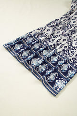Blue Boho Pattern Print High Waist Wide Leg Loose Pants Pants & Culotte JT's Designer Fashion