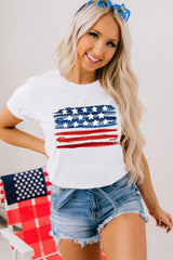White American Flag Graphic Fashion Tee Graphic Tees JT's Designer Fashion