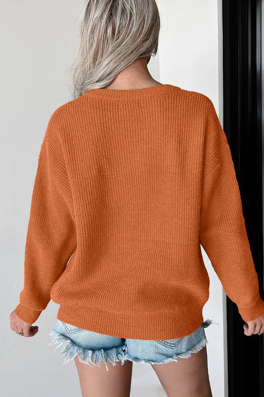 Flamingo Hello Pumpkin Graphic Sweater Sweaters JT's Designer Fashion