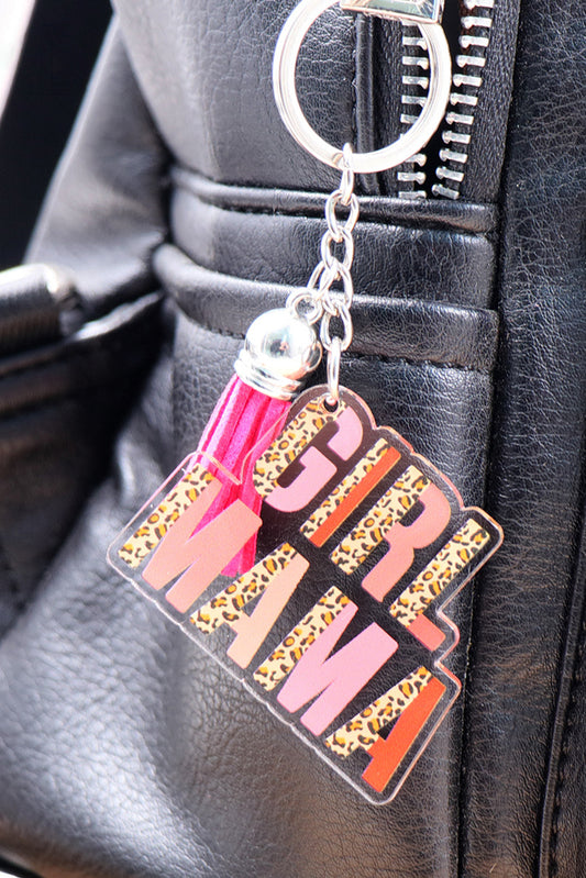 Strawberry Pink GIRL MAMA Tassel Keychain Other Accessories JT's Designer Fashion