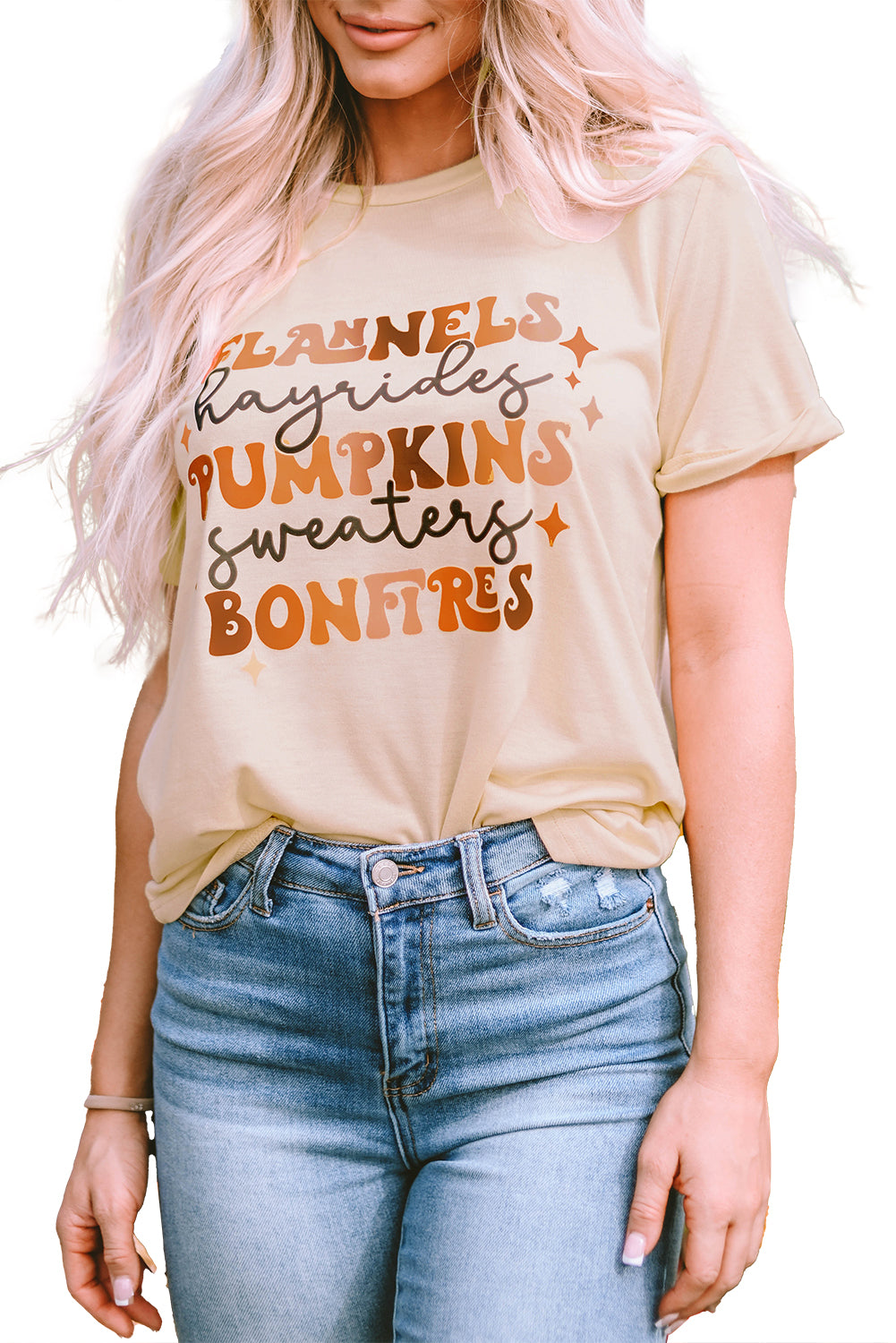 Khaki Flannels Hayrides Pumpkins Sweaters Bonfires Tee Graphic Tees JT's Designer Fashion