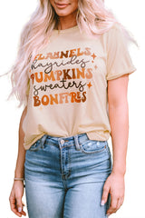 Khaki Flannels Hayrides Pumpkins Sweaters Bonfires Tee Graphic Tees JT's Designer Fashion