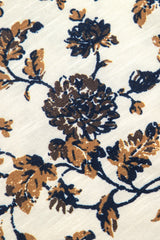 White Floral Frilly Blouse with Lace Up Blouses & Shirts JT's Designer Fashion