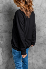 Black Thanksgiving Turkey Graphic Drop Shoulder Sweatshirt Graphic Sweatshirts JT's Designer Fashion
