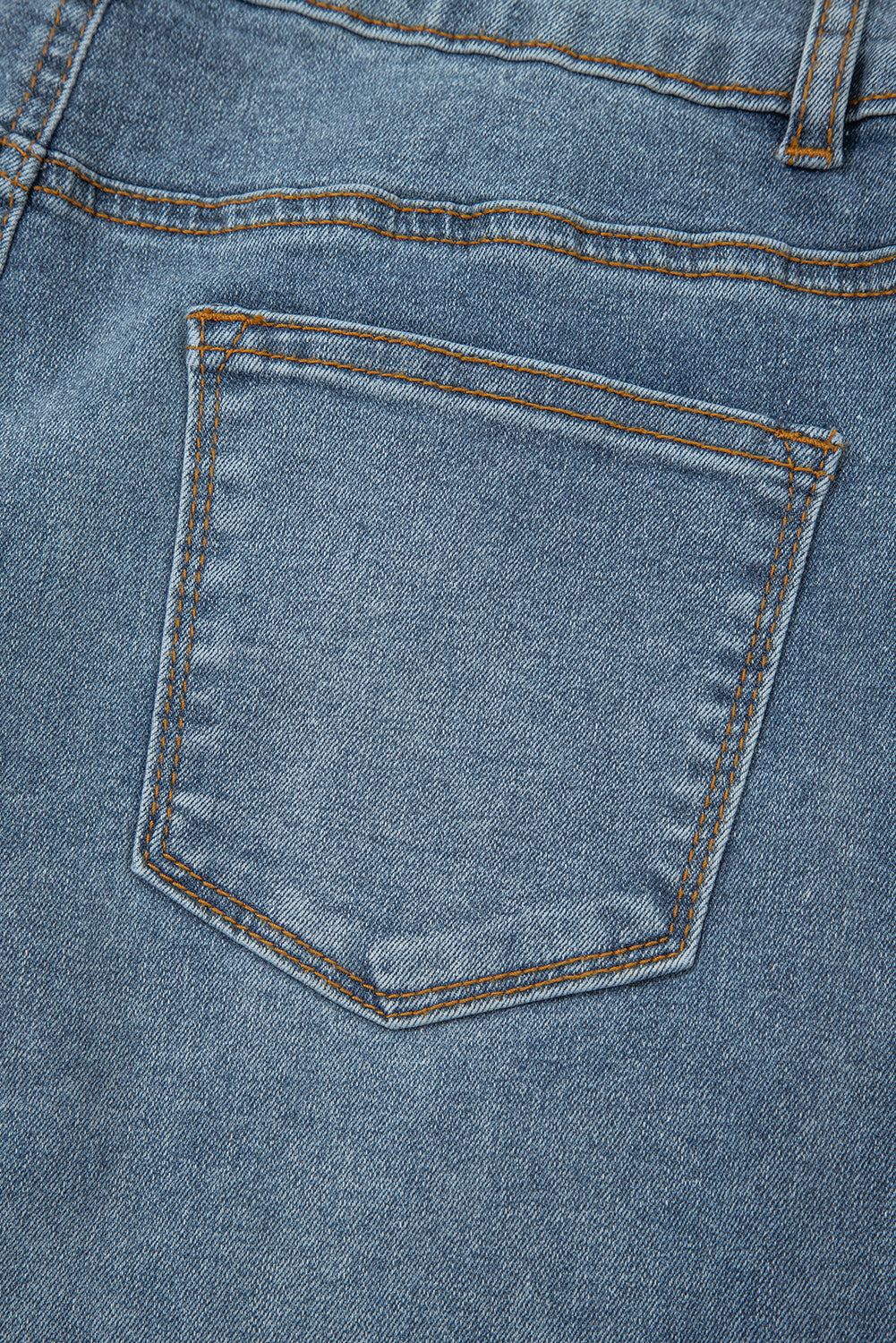 Dusk Blue 2 Button High Waist Piping Trim Bootcut Jeans Jeans JT's Designer Fashion