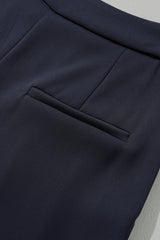 Dirty blue Dual Buttoned High Waist Pleated Wide Leg Pants Pants & Culotte JT's Designer Fashion