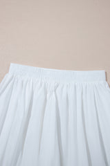 White Bubble Mini Skirt with Pockets Skirts & Petticoat JT's Designer Fashion