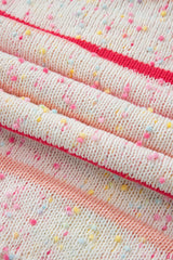 Pink Stripe Drop Shoulder Side Split Plus Size Sweater Plus Size Sweaters & Cardigans JT's Designer Fashion