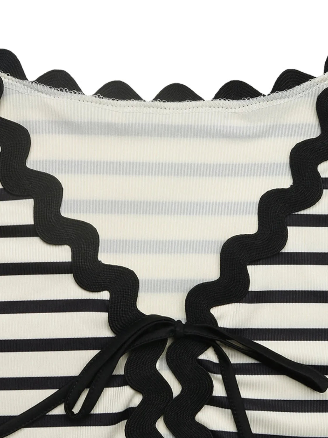 Parisian Chic Striped Lace-Up Short Set Short Sets JT's Designer Fashion