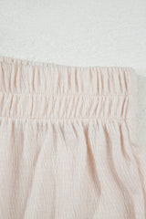 Apricot Buttoned V Neck Tank Top and Wide Leg Pants Casual Outfit Pant Sets JT's Designer Fashion