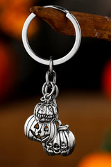Silvery Halloween Pumpkin Face Alloy Keychain Other Accessories JT's Designer Fashion