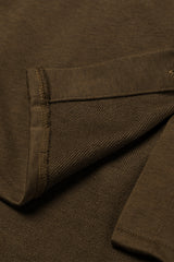 Dark Brown Button Up Contrast Knitted Sleeves Hooded Jacket Jackets JT's Designer Fashion