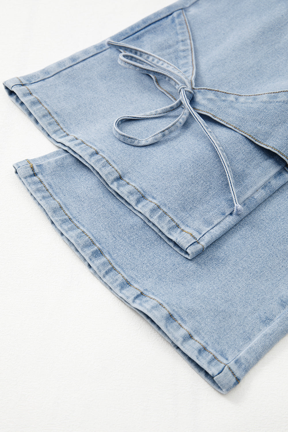 Beau Blue Bowknot Decor Boyfriend Cargo Jeans Jeans JT's Designer Fashion