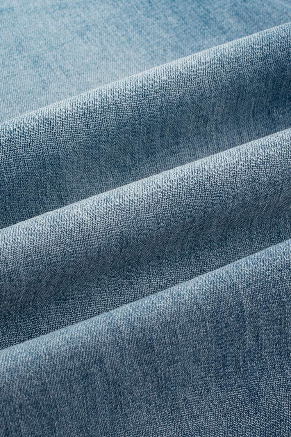 Dusk Blue Multi Buttons Medium Wash Straight Loose Leg Jeans Jeans JT's Designer Fashion