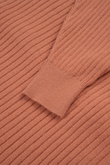 Apricot Pink Wide Rib Knit Button Front Dolman Sleeve Sweater Cardigan Cardigans JT's Designer Fashion