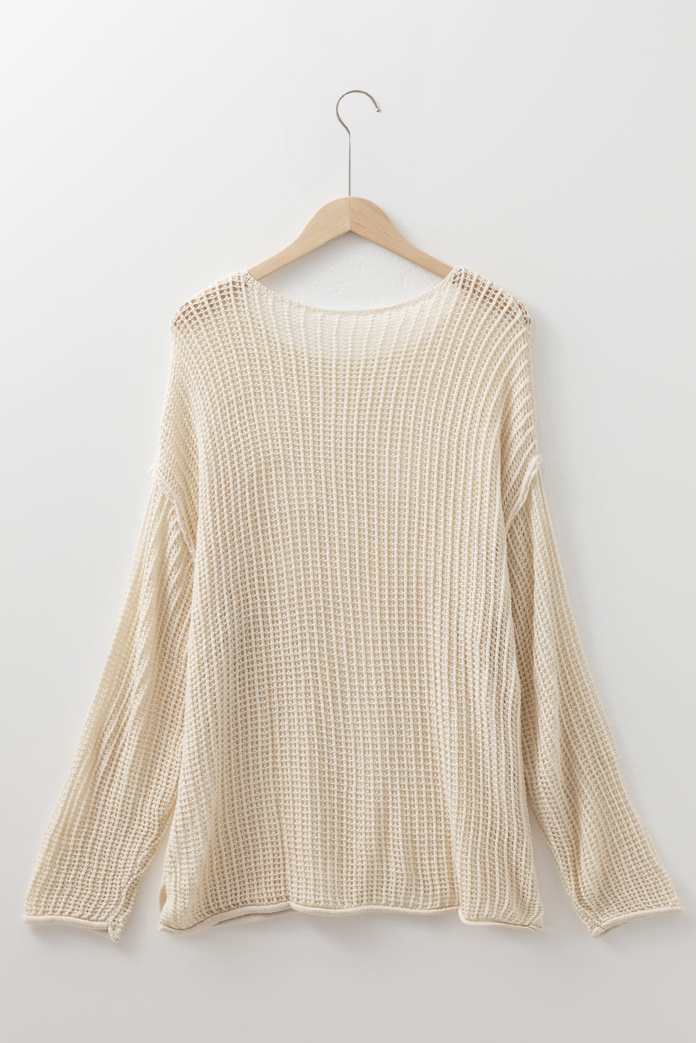 Parchment Hollow Out Knit Star Pattern Accent Plus Size Jumper Plus Size Sweaters & Cardigans JT's Designer Fashion
