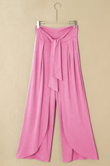 Bonbon Knotted Drop Waist Split Leg Relaxed Pants Pants & Culotte JT's Designer Fashion