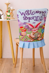 Easter Polka Dot Pleated Hem Chair Cover Home Decor JT's Designer Fashion