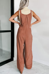 Gold Flame Wide Leg Overall Jumpsuit Jumpsuits & Rompers JT's Designer Fashion