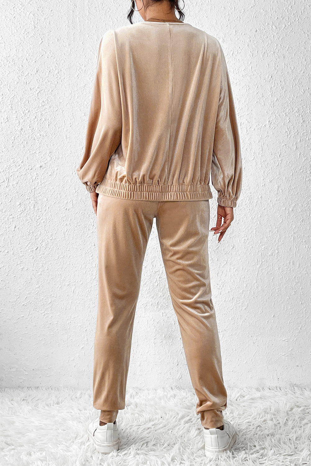 Luxe Velvet 2-Piece Jogger Set – Chic Comfort in Every Step Bottoms JT's Designer Fashion
