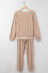 Luxe Velvet 2-Piece Jogger Set – Chic Comfort in Every Step Bottoms JT's Designer Fashion