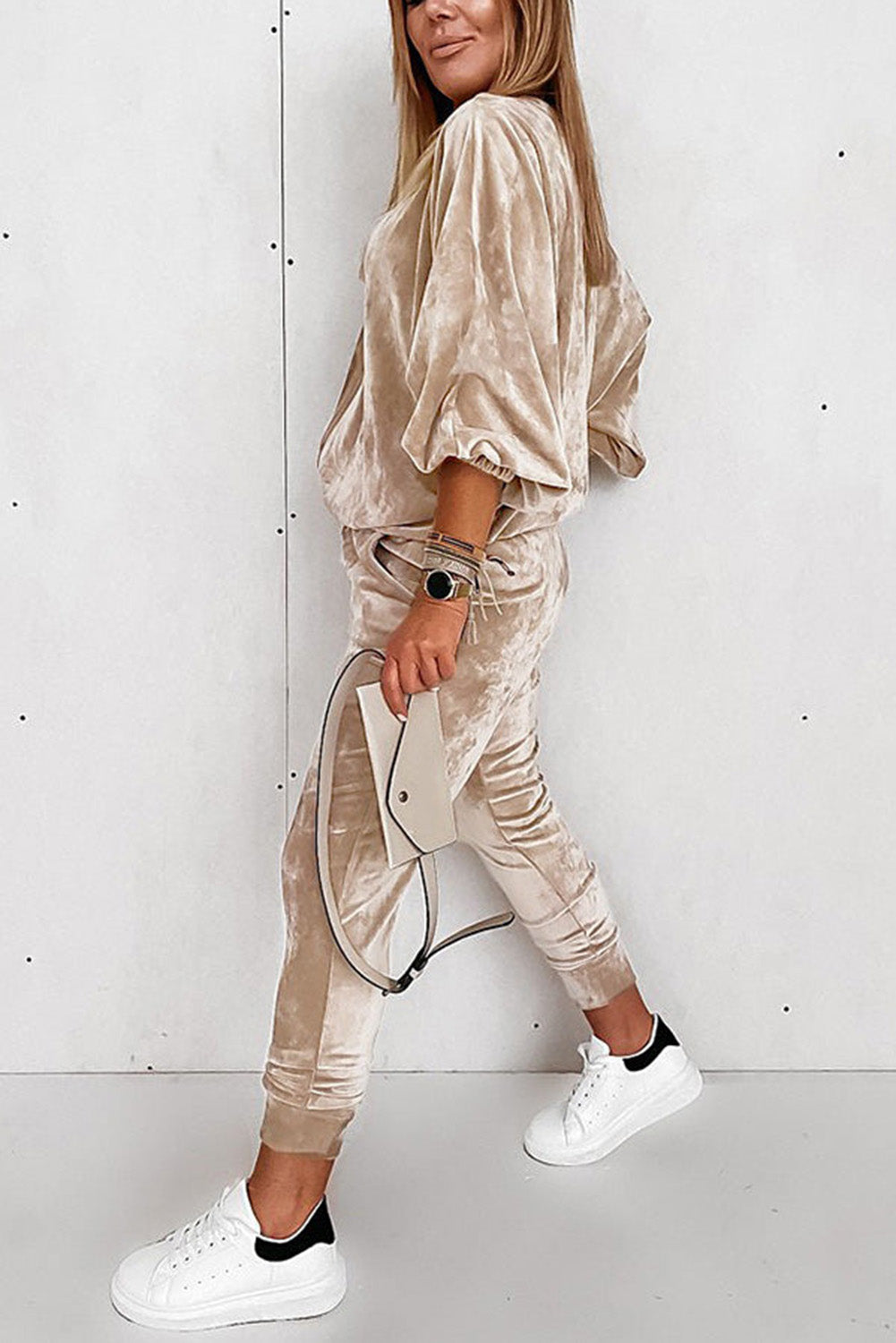 Luxe Velvet 2-Piece Jogger Set – Chic Comfort in Every Step Bottoms JT's Designer Fashion