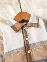 "Mama's Boy" Cozy Fall Plaid 2-Piece Toddler Set – Warm Shirt & Jogger Pants Outfit Kids Sets JT's Designer Fashion