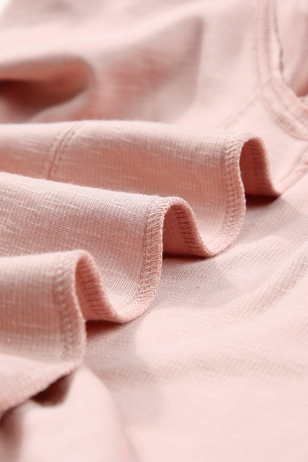 Pink Raw Cut Notched Neck Plus Size French Terry Hoodie Plus Size JT's Designer Fashion