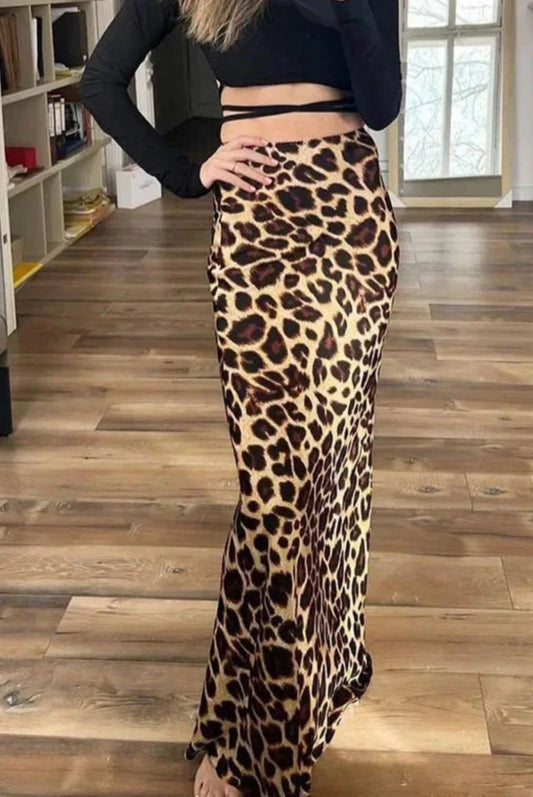 Fierce & Flawless Leopard Print Maxi Skirt – Bold Style, Unmatched Comfort Skirts JT's Designer Fashion