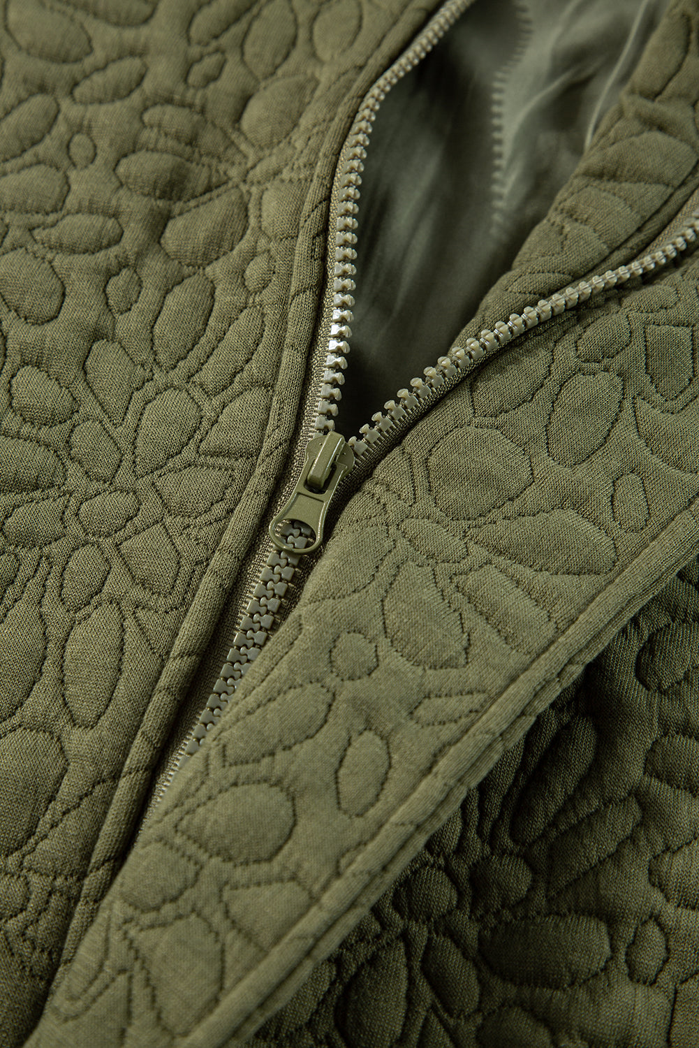 Jungle Green Floral Quilted Jacket Jackets JT's Designer Fashion