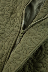 Jungle Green Floral Quilted Jacket Jackets JT's Designer Fashion