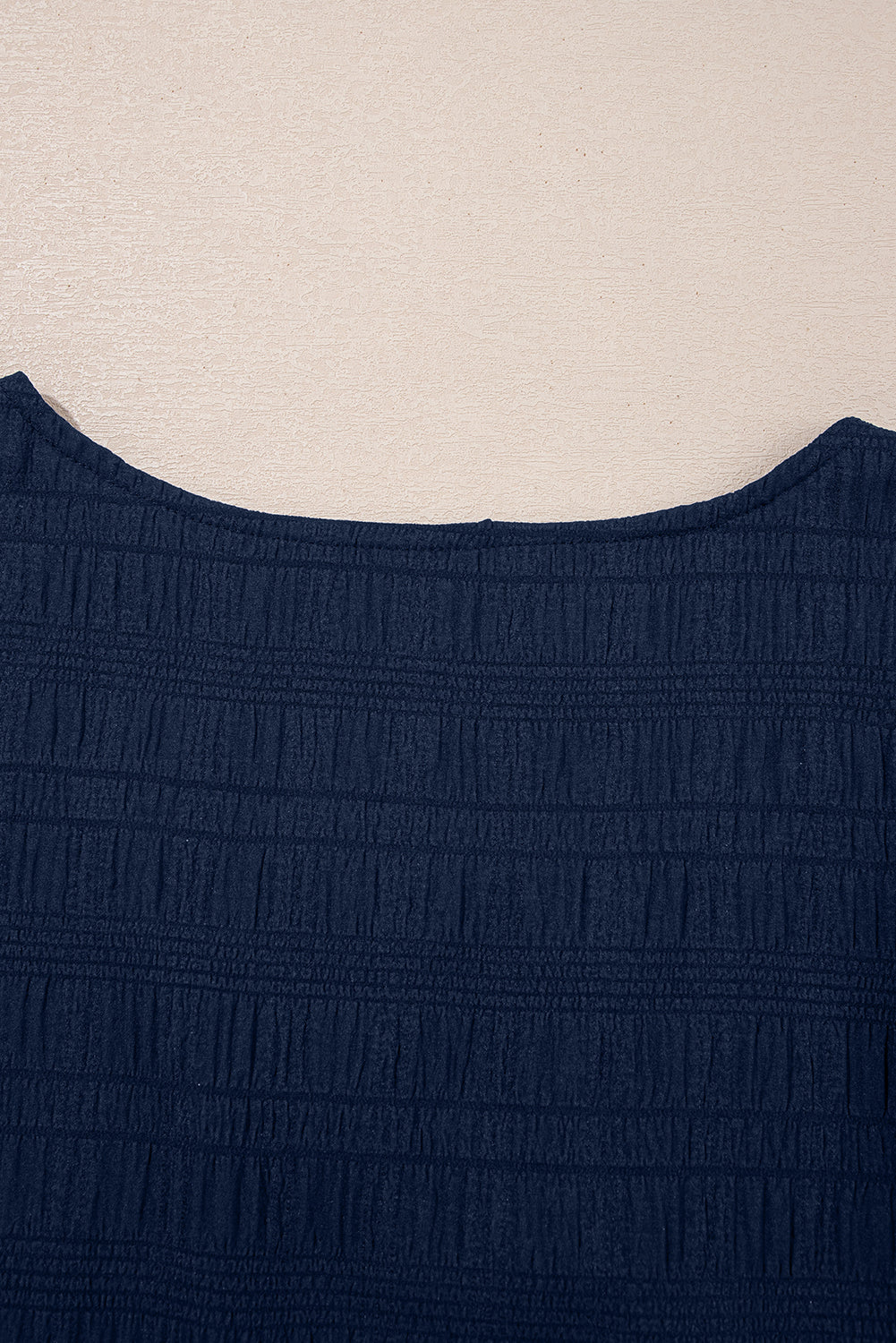 Dirty blue Textured Square Neck Top and Shirred High Waist Shorts Set Short Sets JT's Designer Fashion