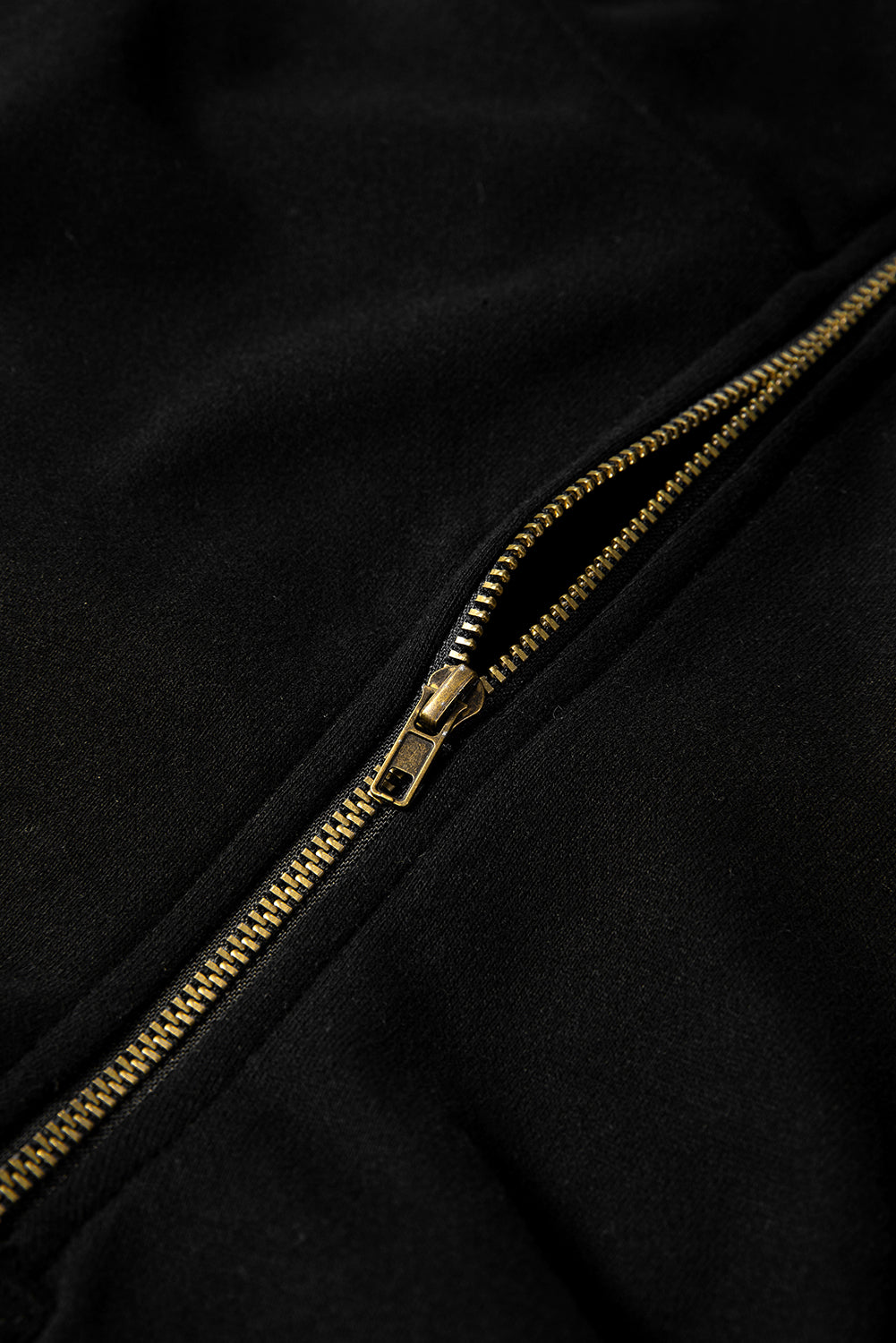 Black Fleece Lined Half Zipper Kangaroo Pockets Loose Hoodie Sweatshirts & Hoodies JT's Designer Fashion