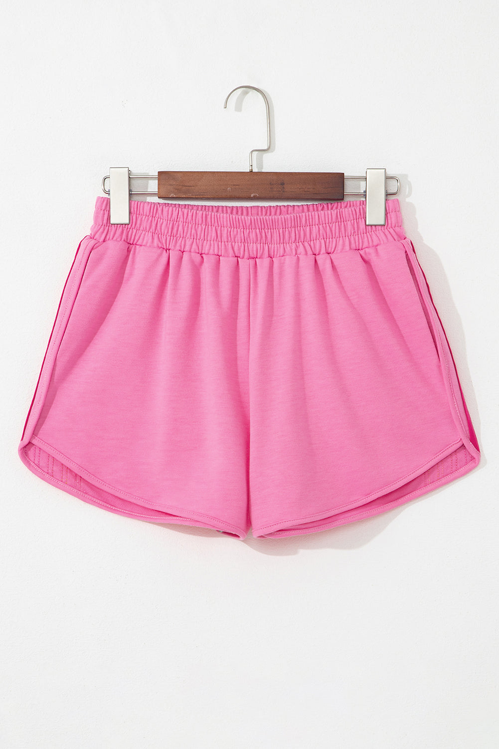 Bonbon Color Block Stripes Elastic High Waist Active Shorts Casual Shorts JT's Designer Fashion
