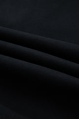 Black Button Drawstring Hooded Pullover and Casual Short Set Short Sets JT's Designer Fashion