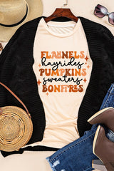 Khaki Flannels Hayrides Pumpkins Sweaters Bonfires Tee Graphic Tees JT's Designer Fashion