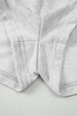 Light Grey Girly Bow Embroidered Detail Puff Sleeve Pullover 2pcs Short Set Short Sets JT's Designer Fashion