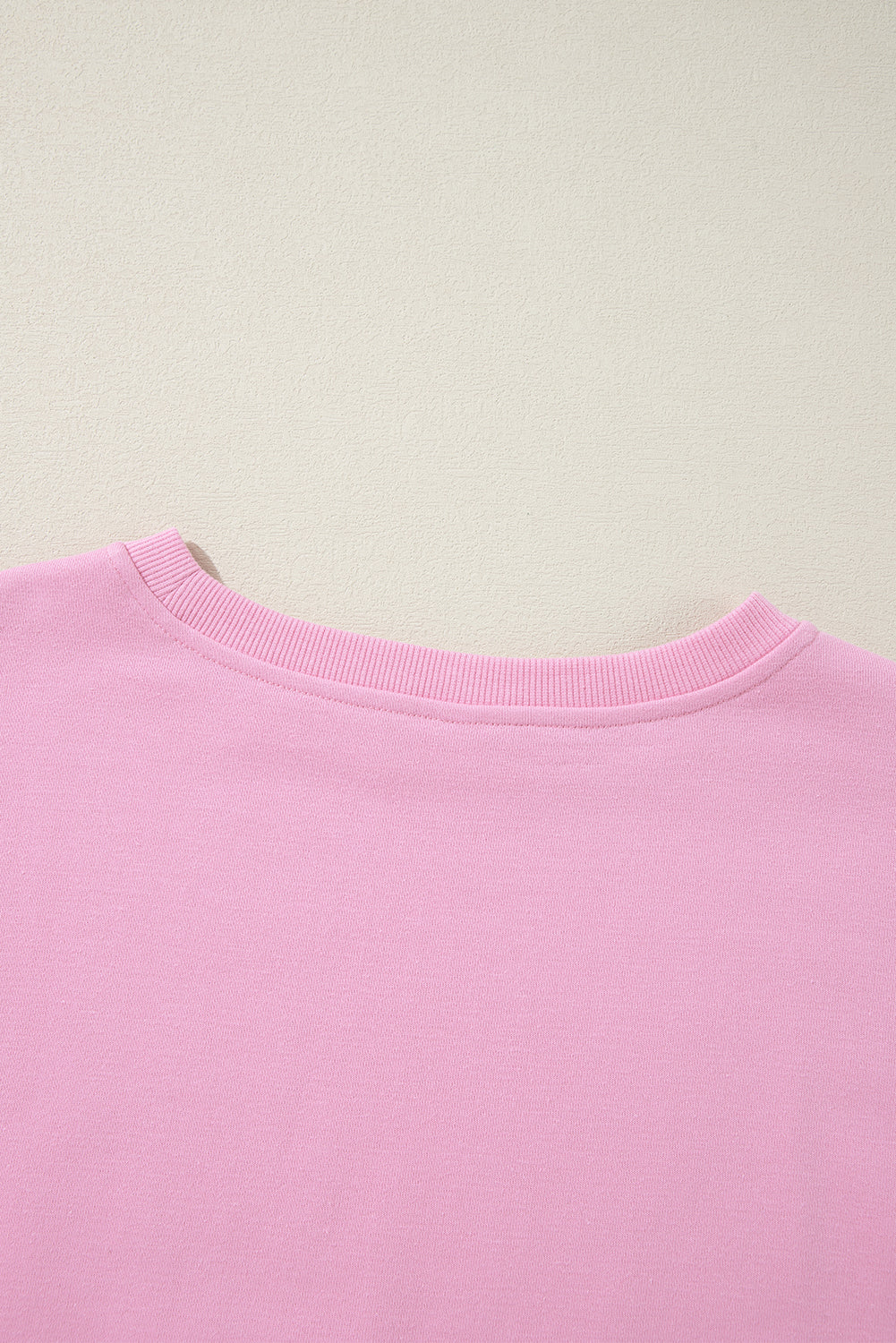 Bonbon Color Block Exposed Seam Side Slits Crewneck Sweatshirt Sweatshirts & Hoodies JT's Designer Fashion
