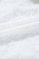 White Lace Ruffled High-low Hem Midi Skirt Skirts & Petticoat JT's Designer Fashion