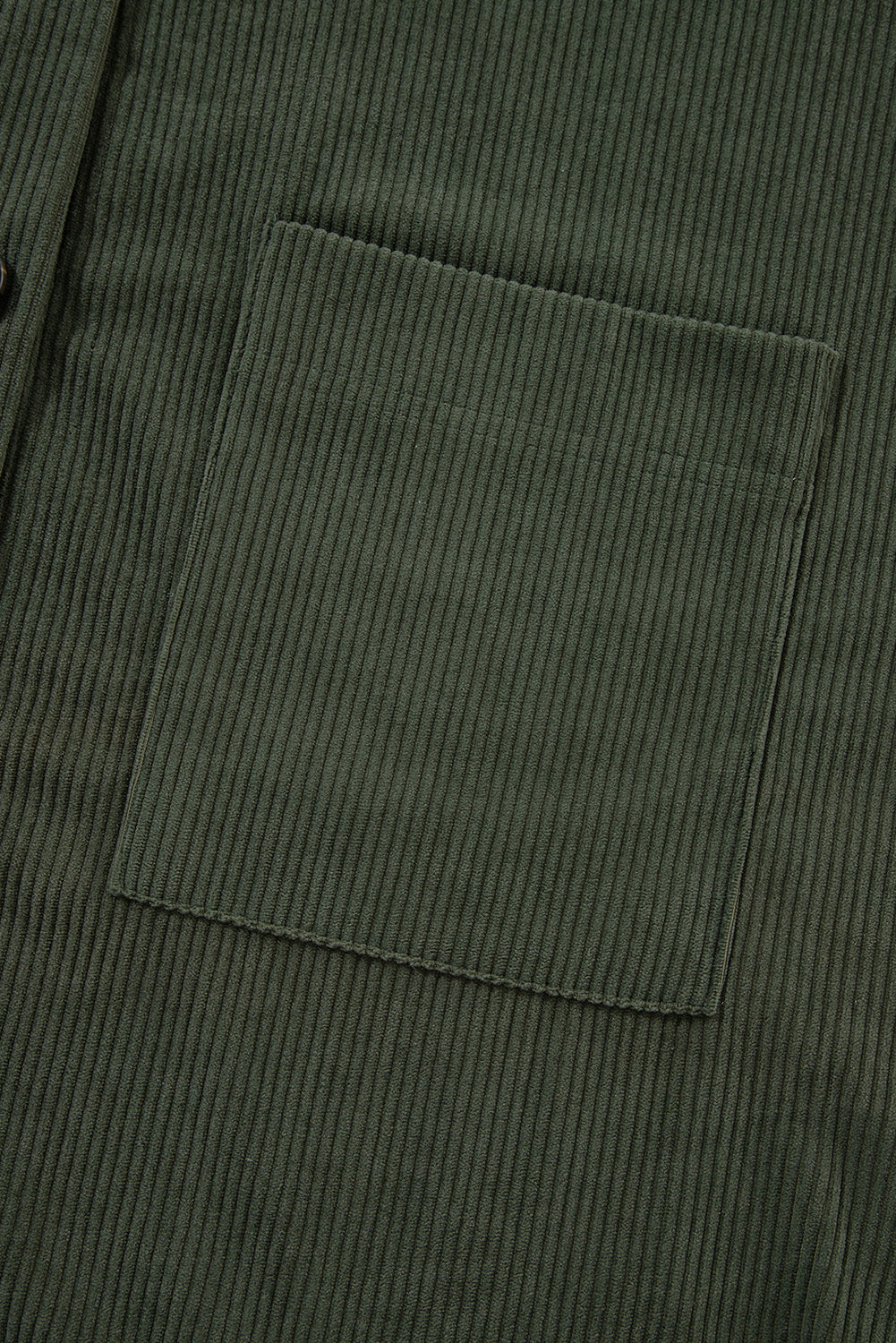 Jungle Green Oversized Corduroy Contrast Hooded Shacket Jackets JT's Designer Fashion