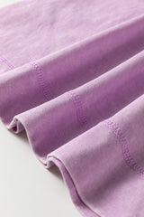 Wisteria Mineral Wash Pocketed T-shirt Long Dress T Shirt Dresses JT's Designer Fashion