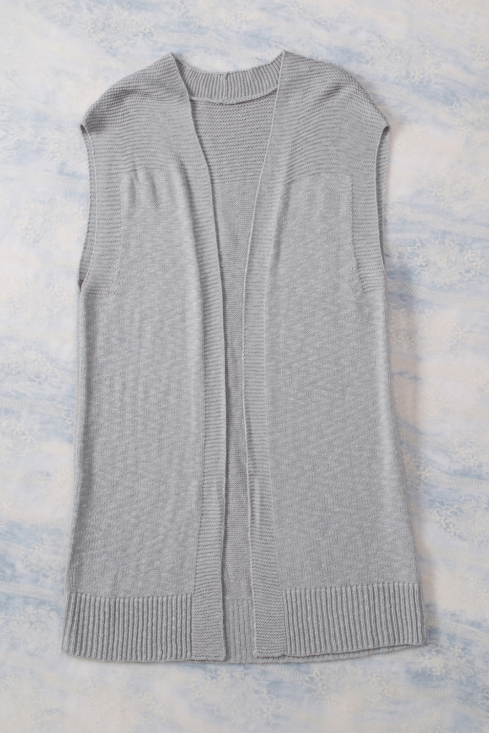 Gray Basic Vest Cardigan Sweater Sweaters & Cardigans JT's Designer Fashion