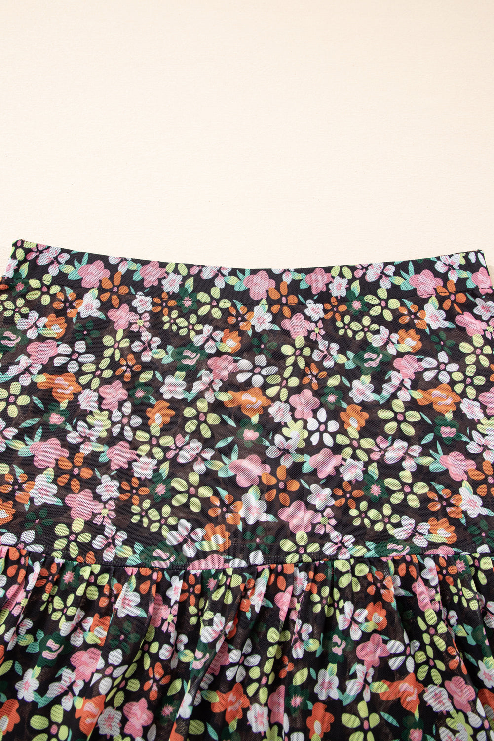 Brown Leopard Floral Reversible Ruffle Hem Maxi Skirt Skirts & Petticoat JT's Designer Fashion
