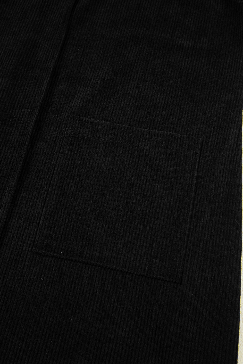 Black Corduroy Sleeveless Mini Dress With Patched Pockets Mini Dresses JT's Designer Fashion