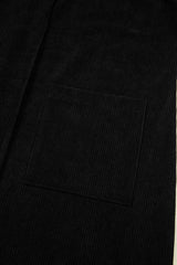 Black Corduroy Sleeveless Mini Dress With Patched Pockets Mini Dresses JT's Designer Fashion
