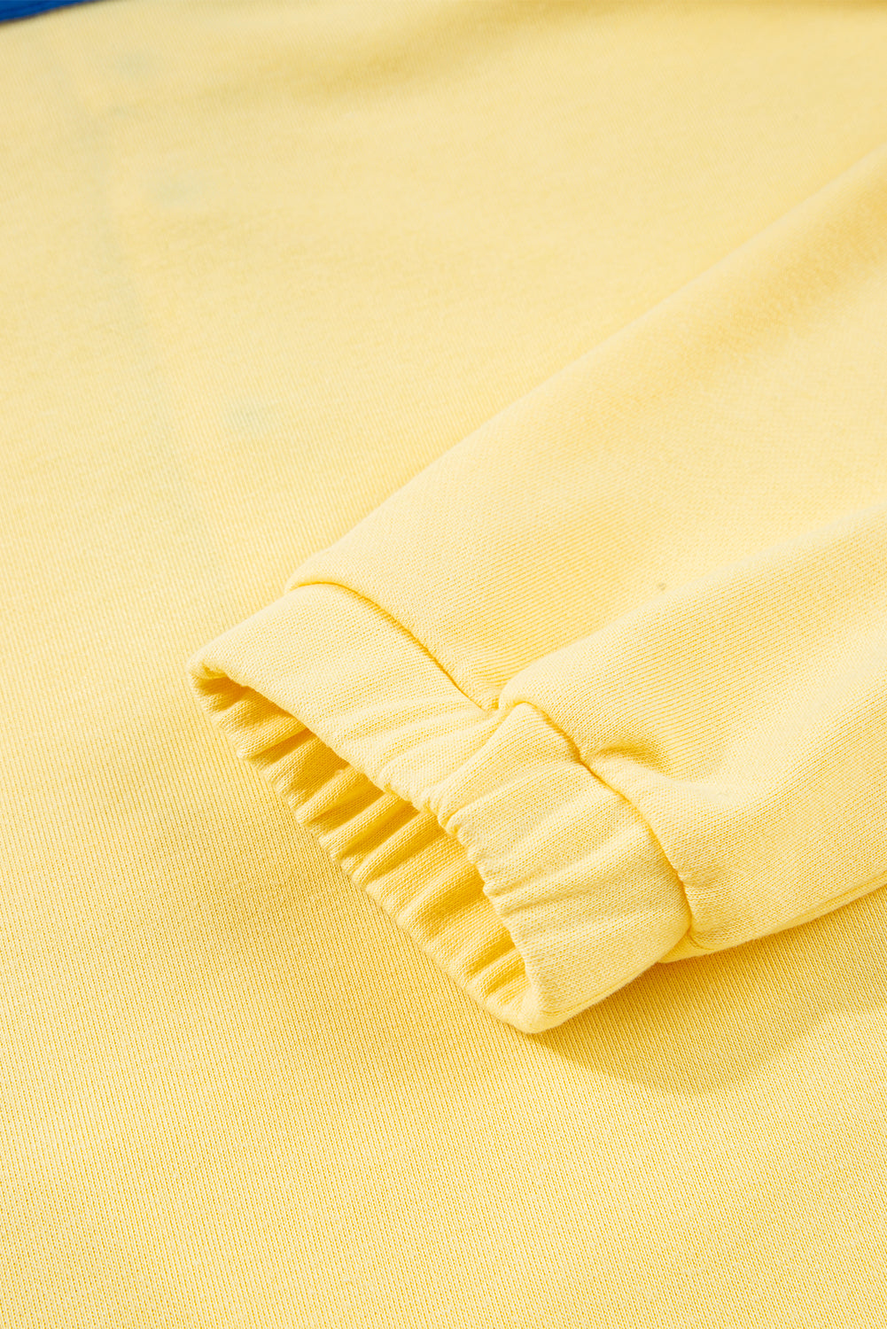Yellow Color Block Patchwork Half Button Pullover and Shorts 2pcs Outfit Short Sets JT's Designer Fashion